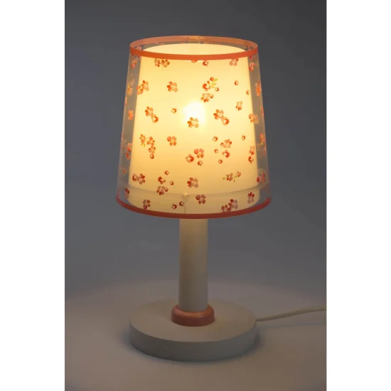 LAMPADA DA TAVOLO PER BAMBINI FIORI DA SOGNO E14 ROSA 2