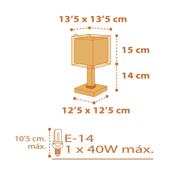 PICCOLA TIGRE E14 LAMPADA DA TAVOLO PER BAMBINI