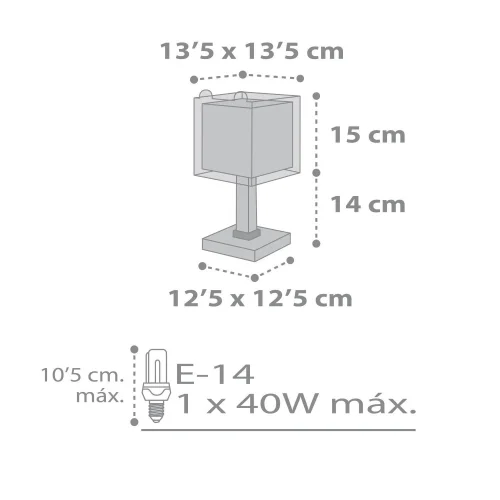 PICCOLO ORSACCHIOTTO E14 LAMPADA DA TAVOLO PER BAMBINI