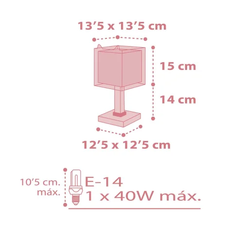 PICCOLA VOLPE E14 LAMPADA DA TAVOLO PER BAMBINI