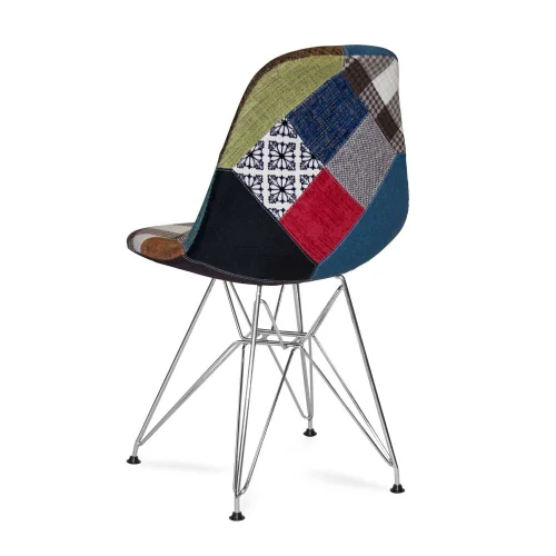 SEDIA TORRE CROMATO PATCHWORK