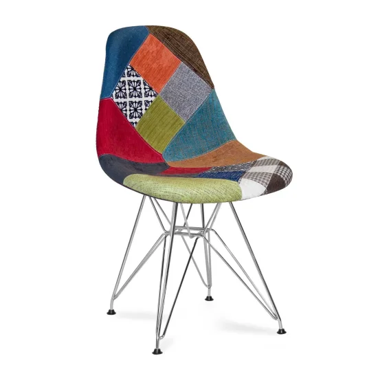 SEDIA TORRE CROMATO PATCHWORK