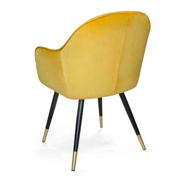 POLTRONA GRAYSON SENAPE DI VELLUTO