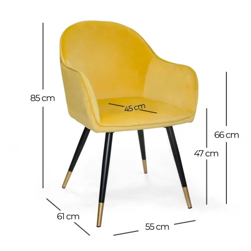 POLTRONA GRAYSON SENAPE DI VELLUTO