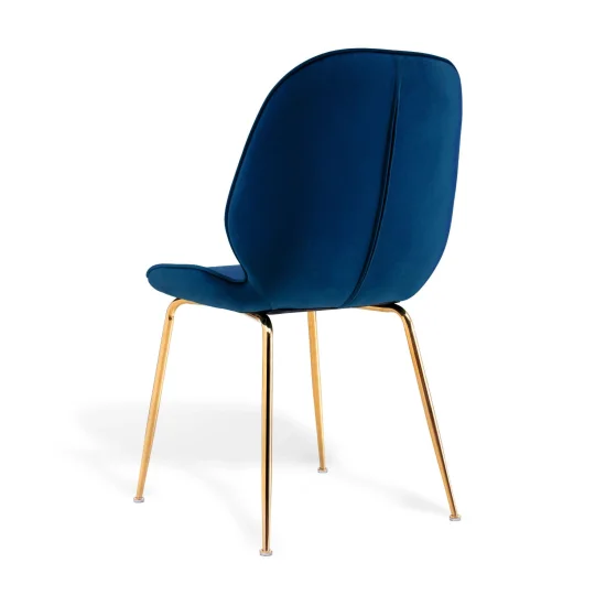 SEDIA ASHCROFT VELLUTO BLU 2