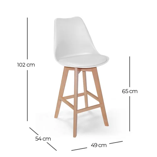 BIANCO METÀ TORRE KARLSKRONA SGABELLO