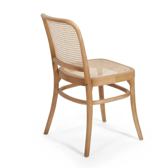 SEDIA HANNAH RATTAN LEGNO NATURALE 2