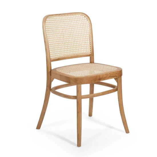 SEDIA HANNAH RATTAN LEGNO NATURALE