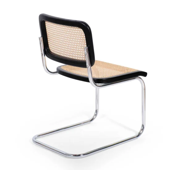 SEDIA WEBSTER NERO RATTAN NATURALE 2