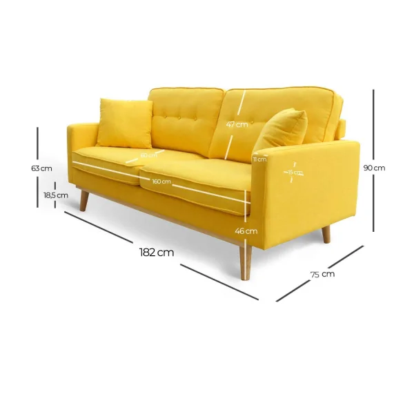 DIVANO LIZETH 3 QUADRATI ANTRACITE