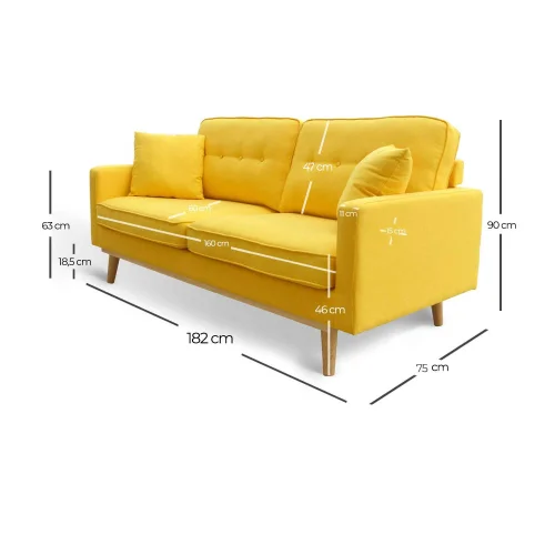 DIVANO LIZETH 3 QUADRATI ANTRACITE