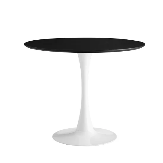TAVOLO SAN ANTONI 90 CM BIANCO GAMBA NERO BERRETTO 2
