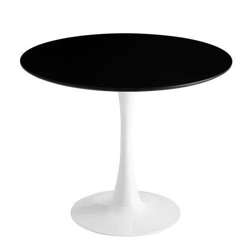TAVOLO SAN ANTONI 90 CM BIANCO GAMBA NERO BERRETTO TAVOLO SAN ANTONI 90 CM BIANCO GAMBA NERO BERRETTO