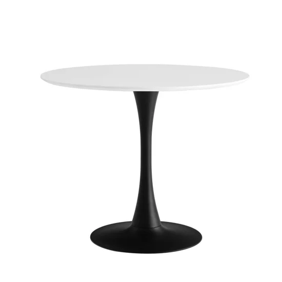 TAVOLO SAN ANTONI 90 CM NERO GAMBA BERRETTO BIANCO 2