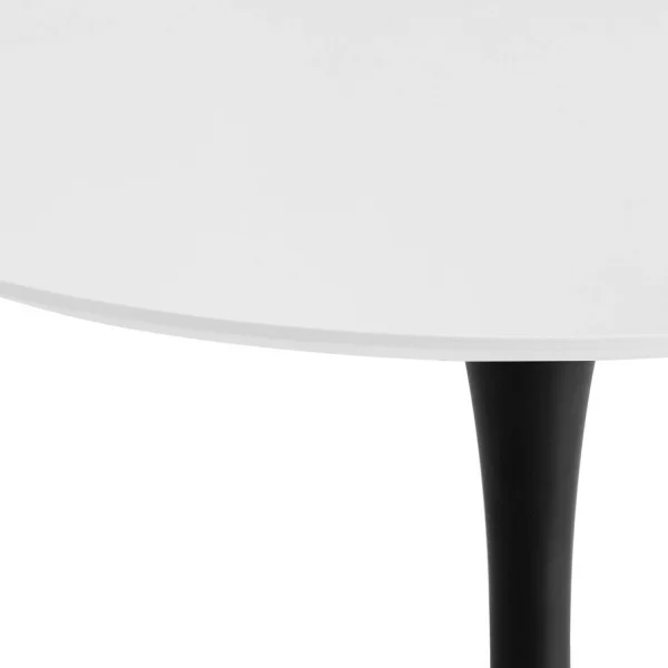 TAVOLO SAN ANTONI 90 CM NERO GAMBA BERRETTO BIANCO