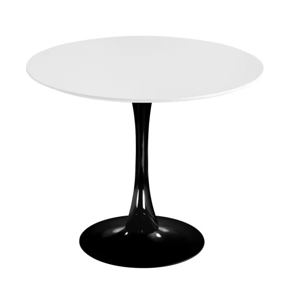 TAVOLO SAN ANTONI 90 CM NERO GAMBA BERRETTO BIANCO