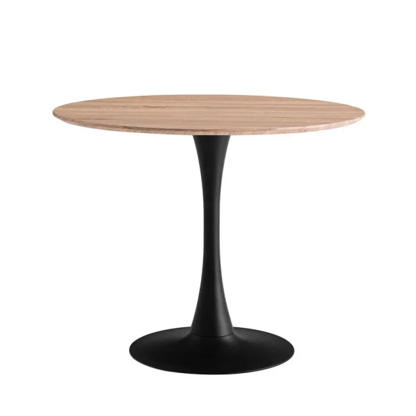 TAVOLO SAN ANTONI 90 CM COPERCHIO NATURALE GAMBA NERA