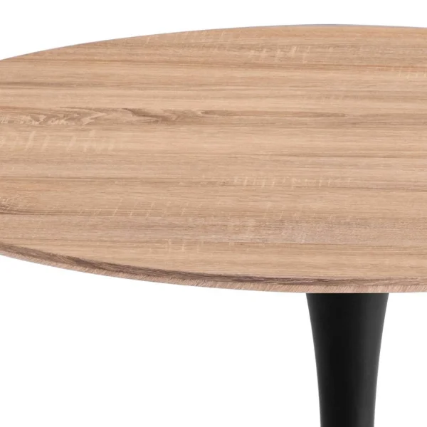 TAVOLO SAN ANTONI 90 CM COPERCHIO NATURALE GAMBA NERA