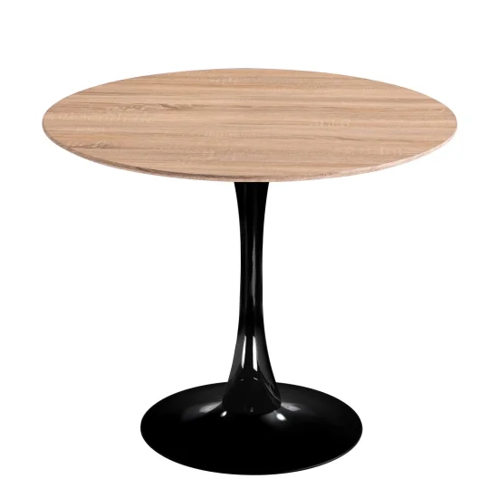 TAVOLO SAN ANTONI 90 CM COPERCHIO NATURALE GAMBA NERA