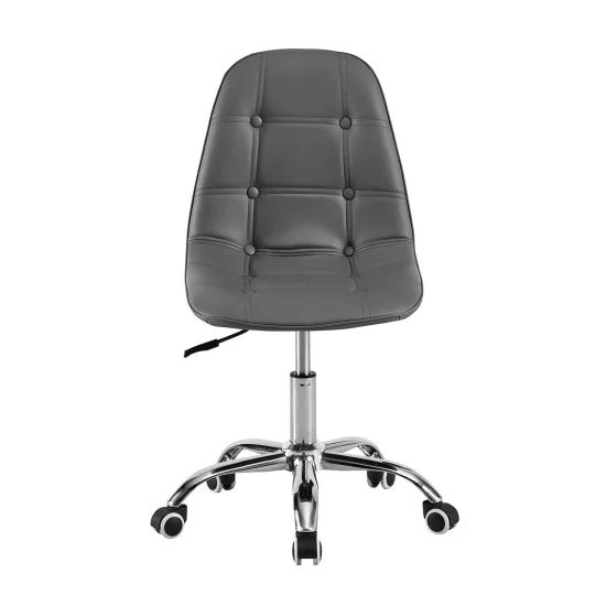 SEDIA DA UFFICIO GREG CON RUOTE CAPITONE GRIGIE 2
