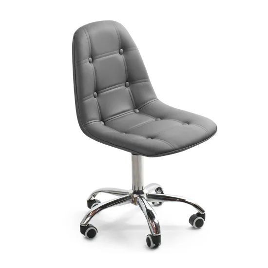 SEDIA DA UFFICIO GREG CON RUOTE CAPITONE GRIGIE