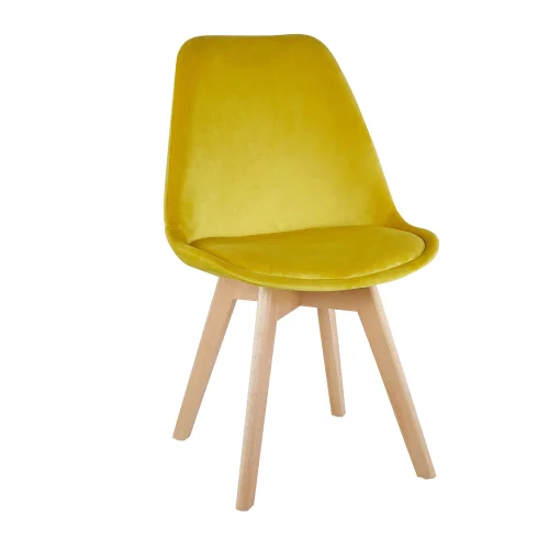 SEDIA TORRE SENAPE DI VELLUTO