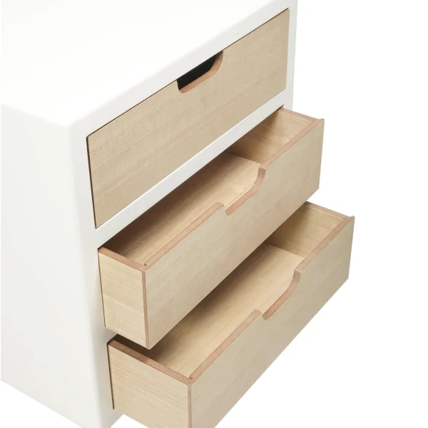 COMODINO 3 CASSETTI MALOKAI