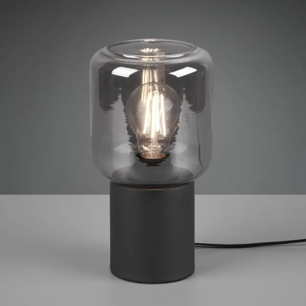 LAMPADA DA TAVOLO MORRIGAN METALLO NERO E27