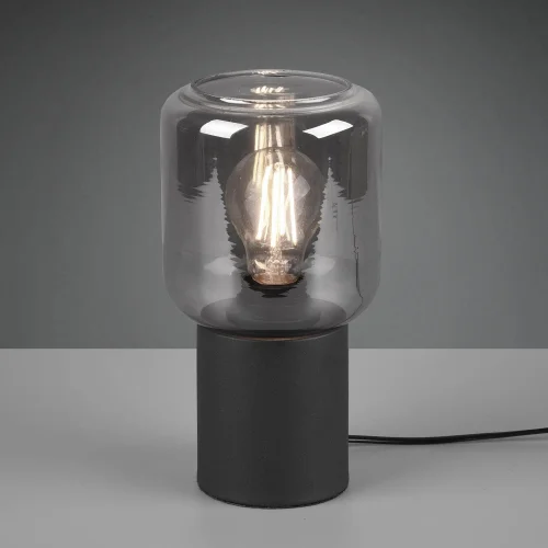 LAMPADA DA TAVOLO MORRIGAN METALLO NERO E27