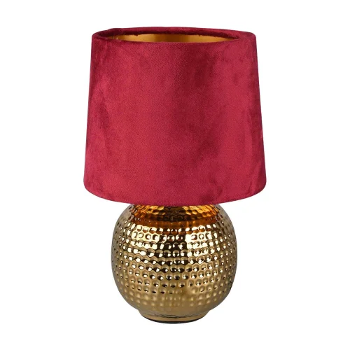 LAMPADA DA TAVOLO GAELA SCHERMO ROSSO IN CERAMICA E14