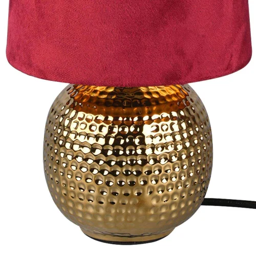 LAMPADA DA TAVOLO GAELA SCHERMO ROSSO IN CERAMICA E14