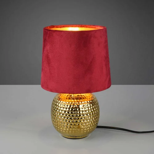 LAMPADA DA TAVOLO GAELA SCHERMO ROSSO IN CERAMICA E14
