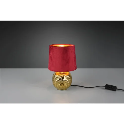 LAMPADA DA TAVOLO GAELA SCHERMO ROSSO IN CERAMICA E14