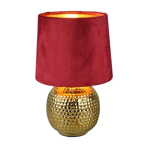 LAMPADA DA TAVOLO GAELA SCHERMO ROSSO IN CERAMICA E14