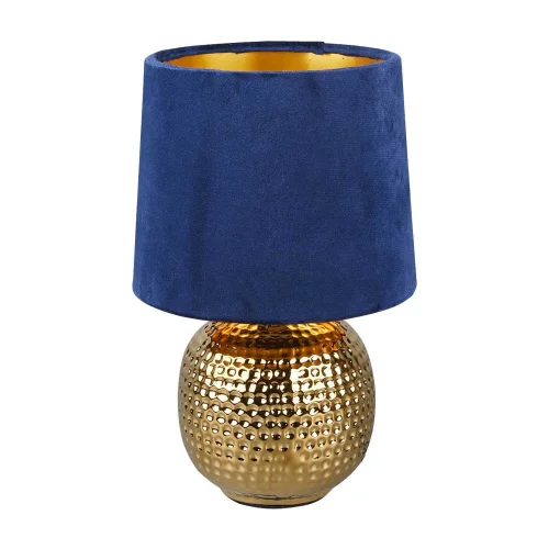 LAMPADA DA TAVOLO GAELA CERAMICA SCHERMO BLU E14 LAMPADA DA TAVOLO GAELA CERAMICA SCHERMO BLU E14