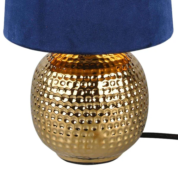 LAMPADA DA TAVOLO GAELA CERAMICA SCHERMO BLU E14 LAMPADA DA TAVOLO GAELA CERAMICA SCHERMO BLU E14