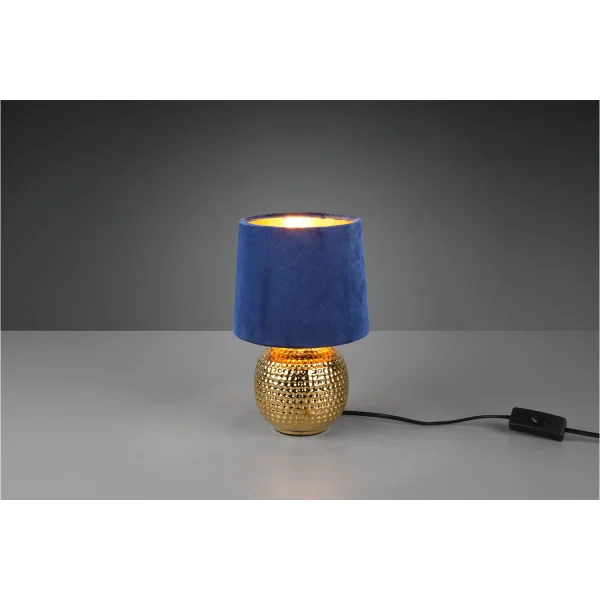 LAMPADA DA TAVOLO GAELA CERAMICA SCHERMO BLU E14 LAMPADA DA TAVOLO GAELA CERAMICA SCHERMO BLU E14