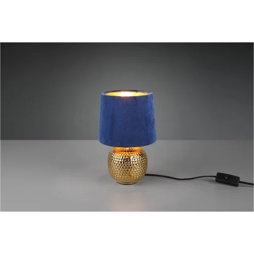 LAMPADA DA TAVOLO GAELA CERAMICA SCHERMO BLU E14 LAMPADA DA TAVOLO GAELA CERAMICA SCHERMO BLU E14
