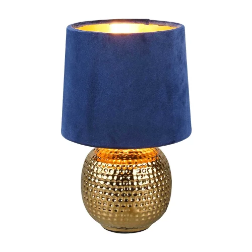 LAMPADA DA TAVOLO GAELA CERAMICA SCHERMO BLU E14 LAMPADA DA TAVOLO GAELA CERAMICA SCHERMO BLU E14