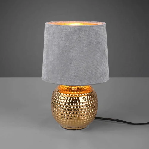 LAMPADA DA TAVOLO GAELA SCHERMO GRIGIO CERAMICA E14