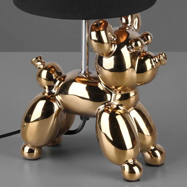 LAMPADA DA TAVOLO LUCKY CERAMICA DORATA E14