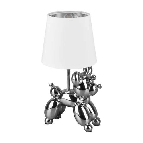 LAMPADA DA TAVOLO LUCKY CERAMICA ARGENTO E14