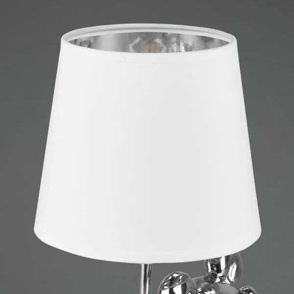 LAMPADA DA TAVOLO LUCKY CERAMICA ARGENTO E14