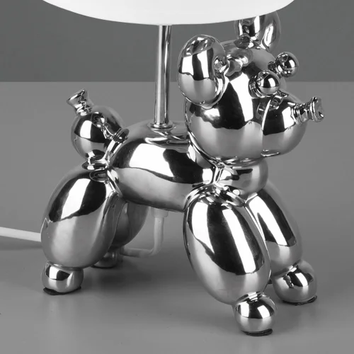 LAMPADA DA TAVOLO LUCKY CERAMICA ARGENTO E14