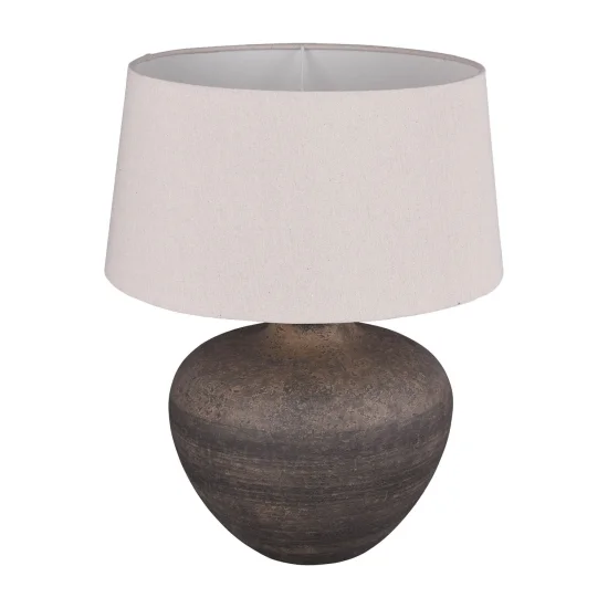 LAMPADA DA TAVOLO ASHANTI CERAMICA MARRONE E27 2