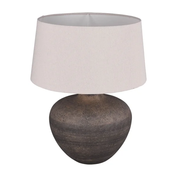 LAMPADA DA TAVOLO ASHANTI CERAMICA MARRONE E27