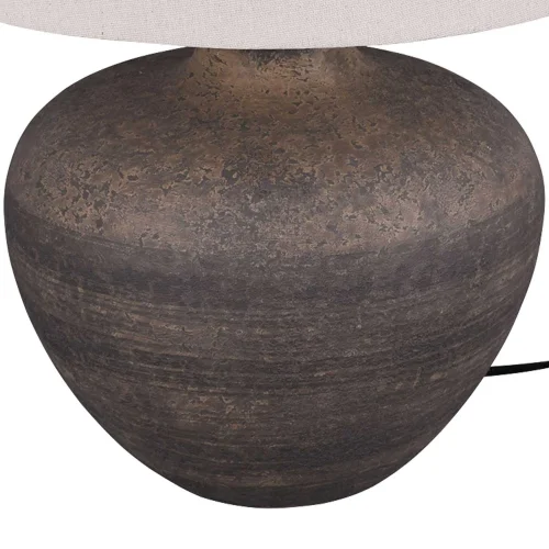 LAMPADA DA TAVOLO ASHANTI CERAMICA MARRONE E27