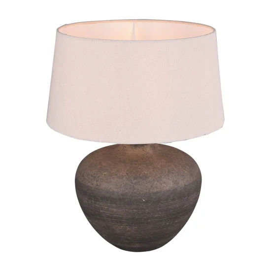 LAMPADA DA TAVOLO ASHANTI CERAMICA MARRONE E27