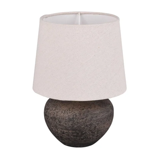 LAMPADA DA TAVOLO ASHANTI CERAMICA MARRONE E14 2
