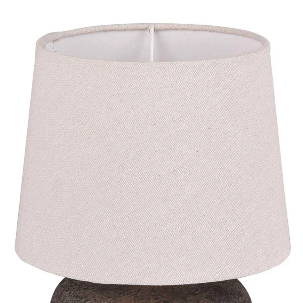 LAMPADA DA TAVOLO ASHANTI CERAMICA MARRONE E14